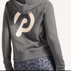Peloton Gray zip up Hoodie